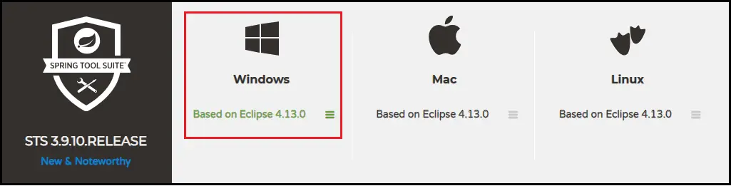 Baixe e instale o STS IDE