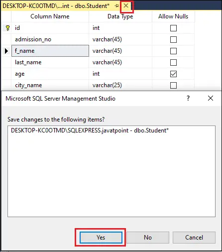 Canvieu el nom de les columnes a SQL Server