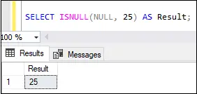 Funcția SQL Server ISNULL